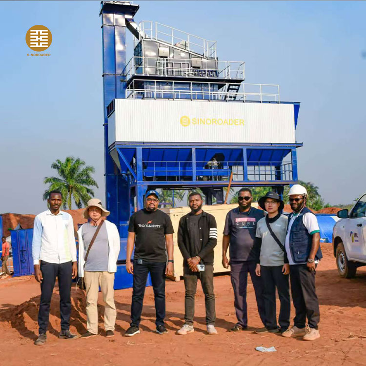 Congo customer orders 120 tons/hour batch asphalt mixing plant for the second ti
